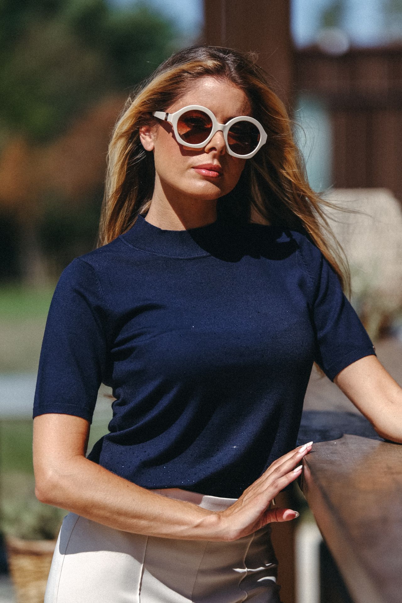 Camisola de malha brilhos