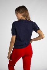 Knitted jumper with pearls
