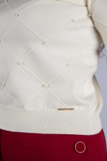 Cardigan with pearls