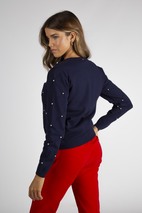 Cardigan with pearls