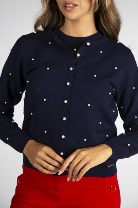Cardigan with pearls