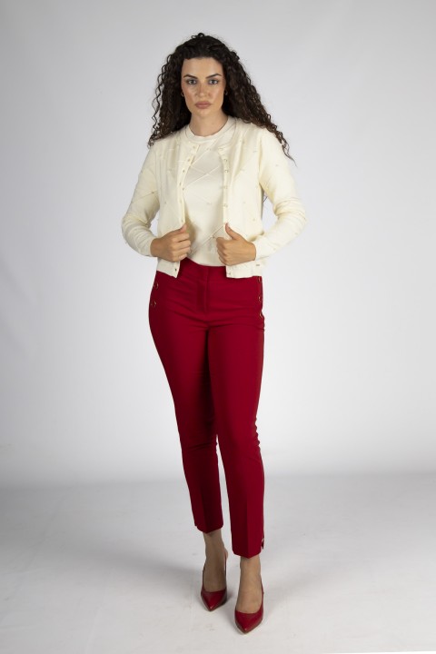 Cardigan with pearls