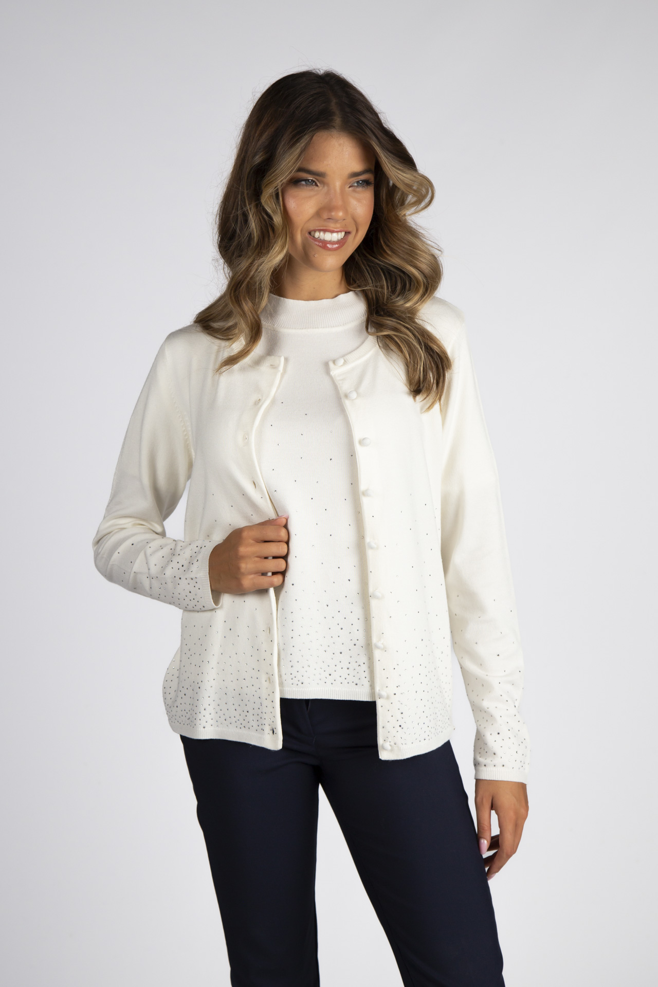 Cárdigan con brillos