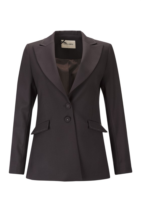 Blazer pespontos em contraste