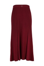 Long skirt with embossed pattern