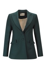Blazer pespontos em contraste