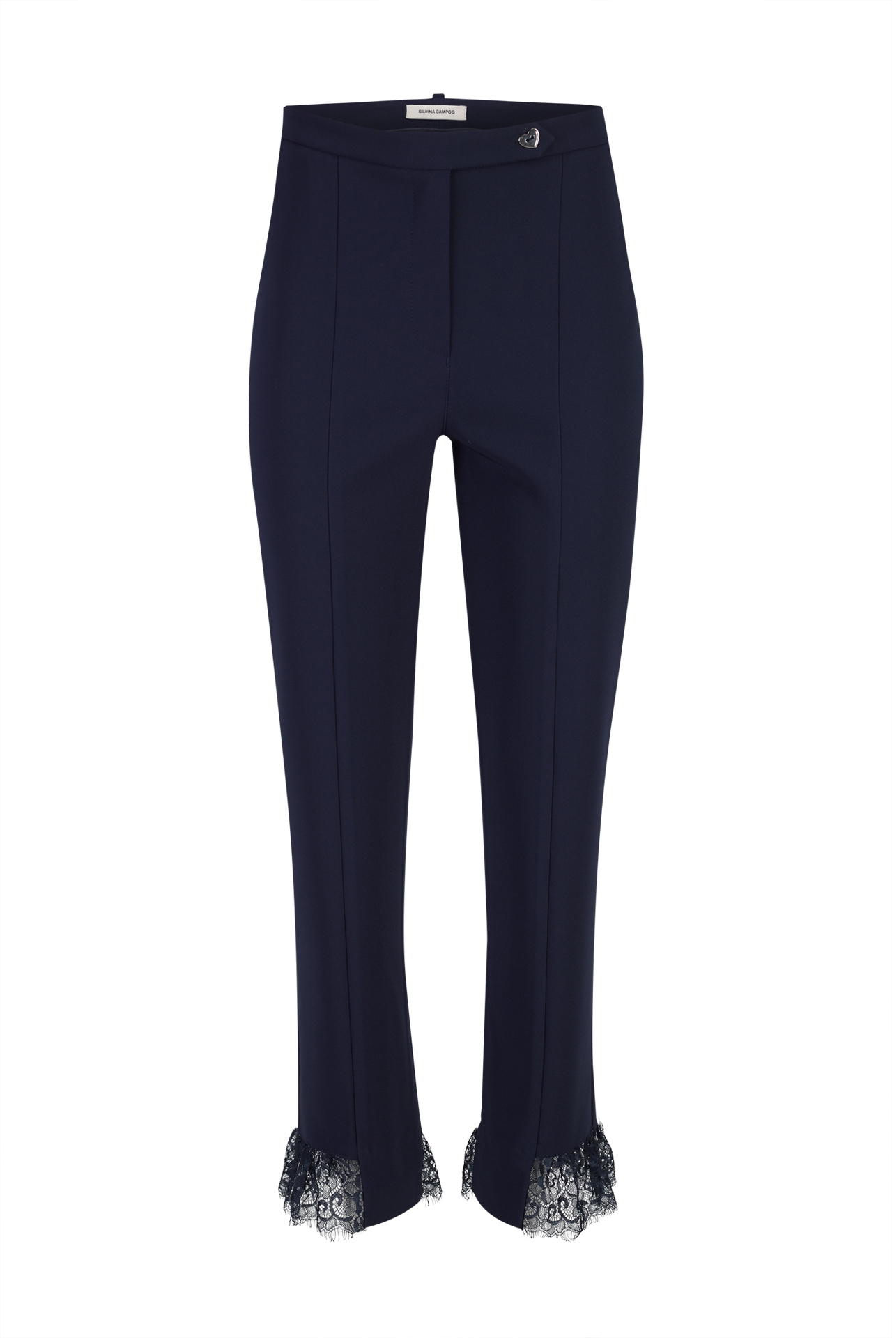 Trousers with lace detail