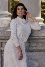 High neck knitted jumper