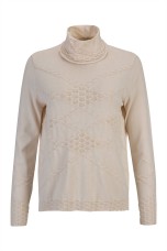 High neck knitted jumper