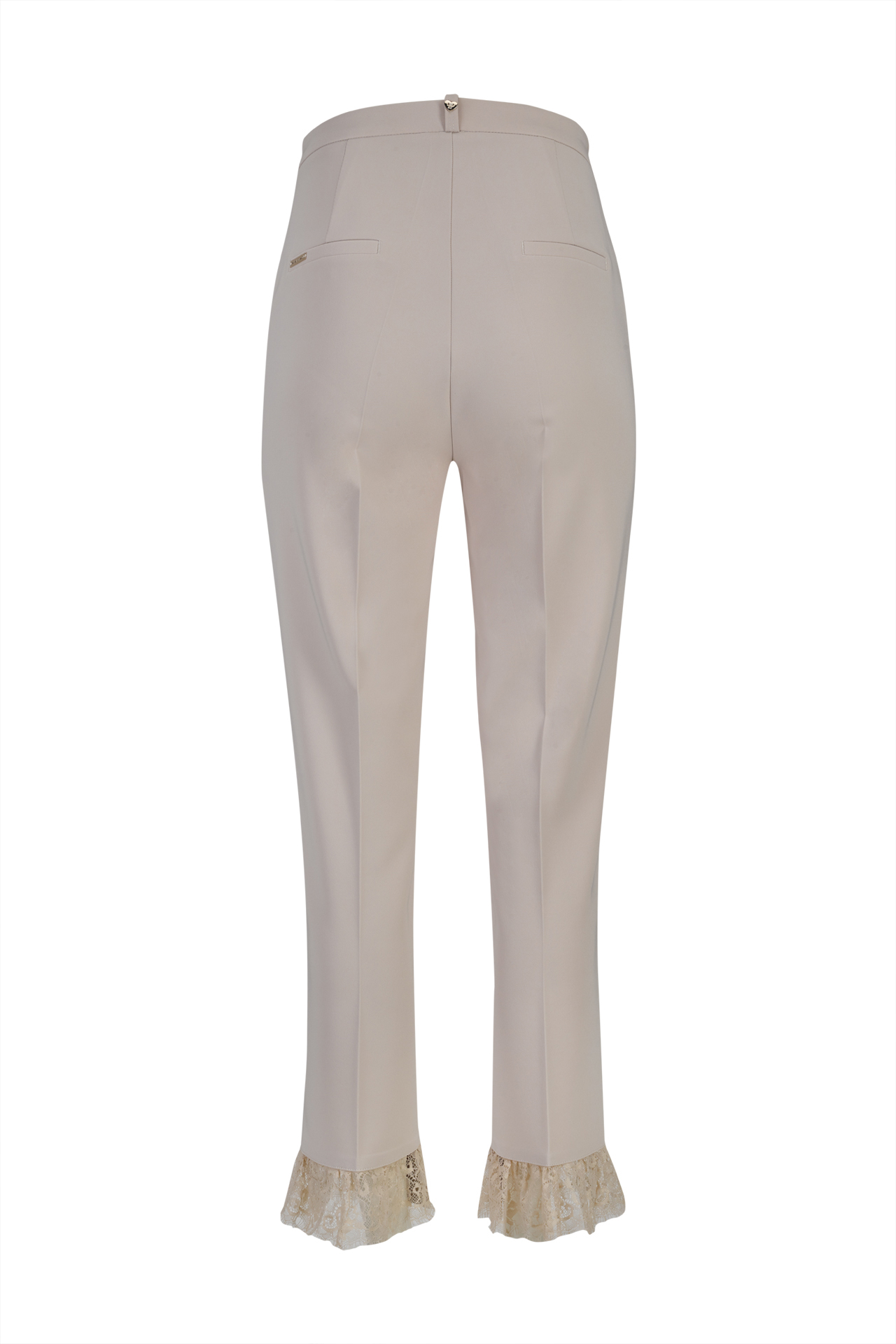 Trousers with lace detail