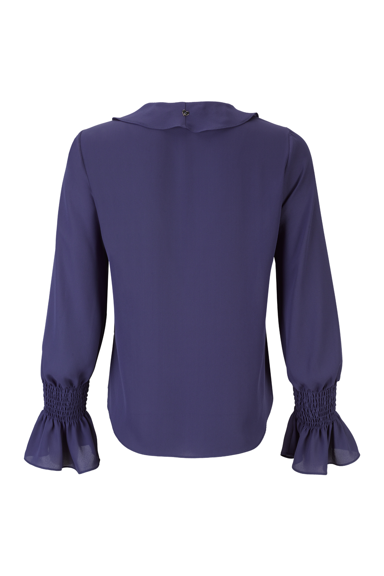 Blouse with ruffles and elasticated cuffs