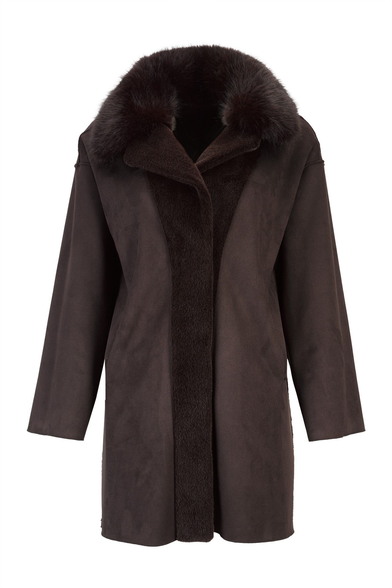 Reversible fur coat