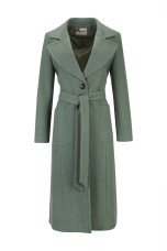 Long coat with belt