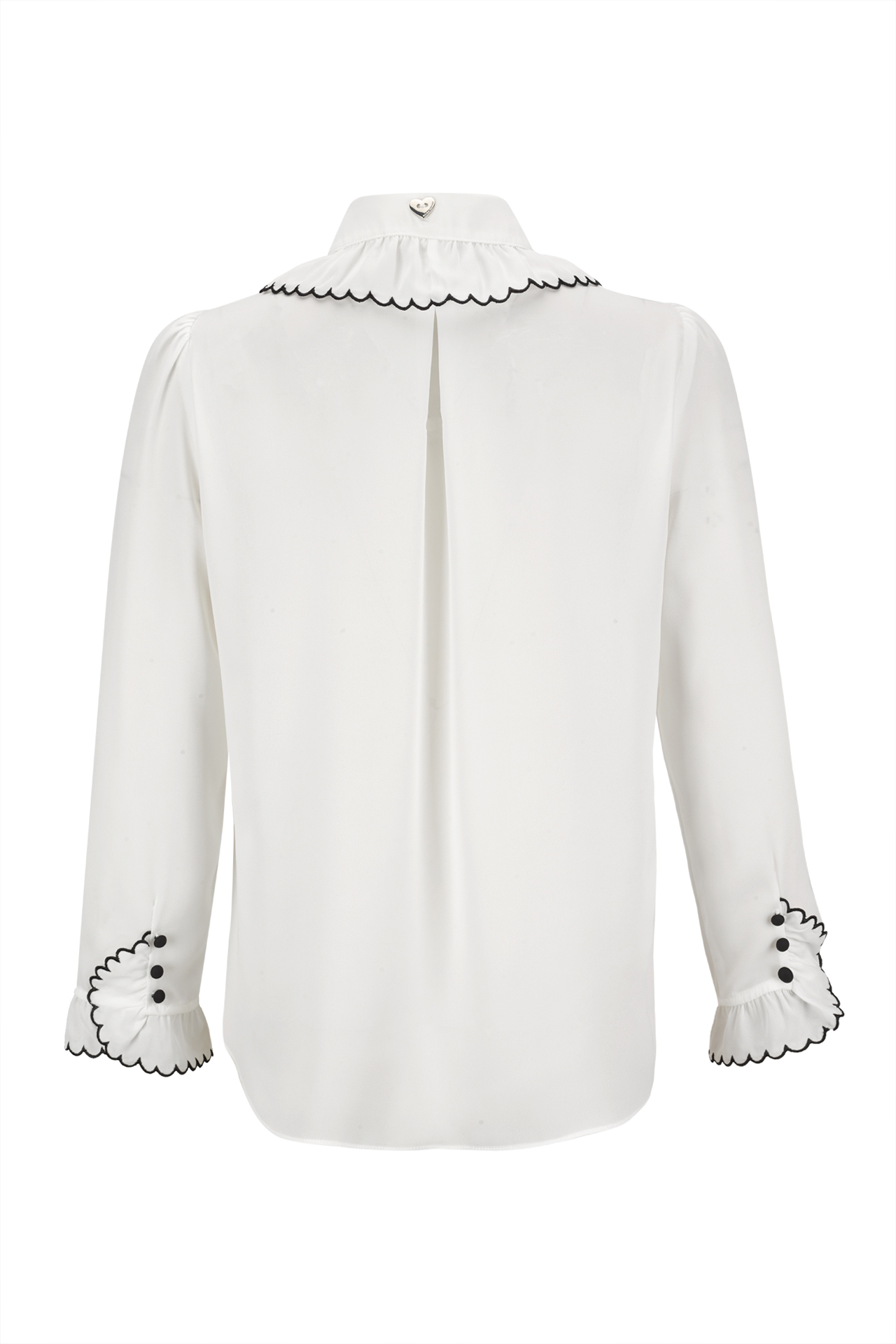 Blouse with princess collar