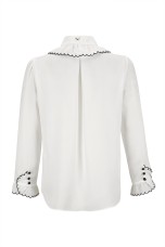Blouse with princess collar