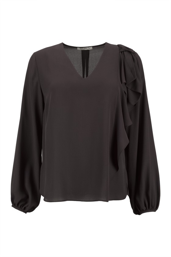 Blouse with shoulder bow