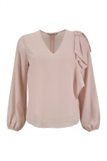 Blouse with shoulder bow