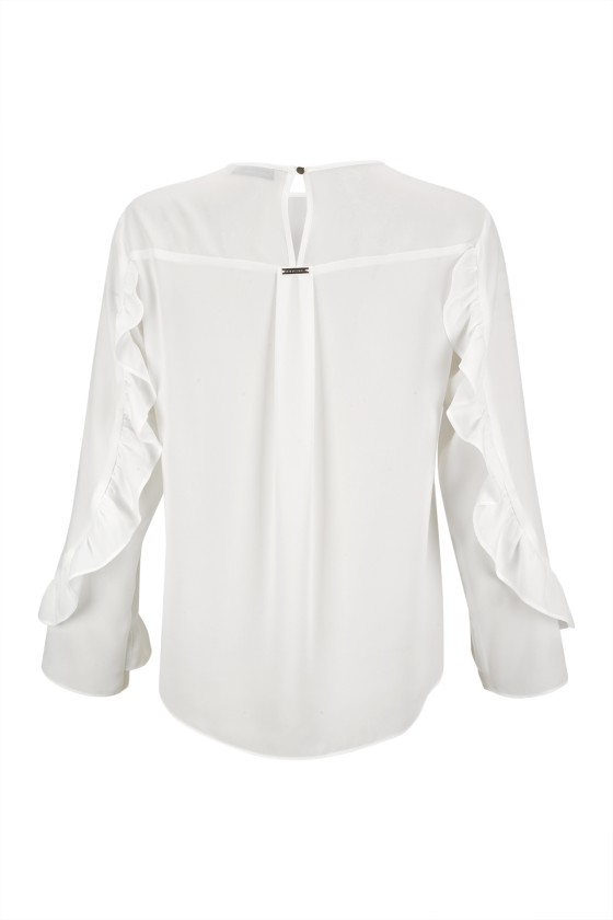 Túnica folhos nas mangas