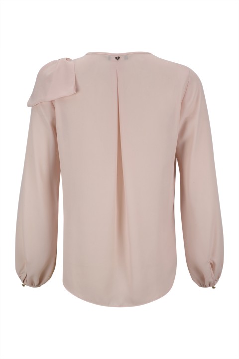 Blouse with shoulder bow