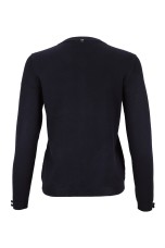 Cardigan with covered buttons