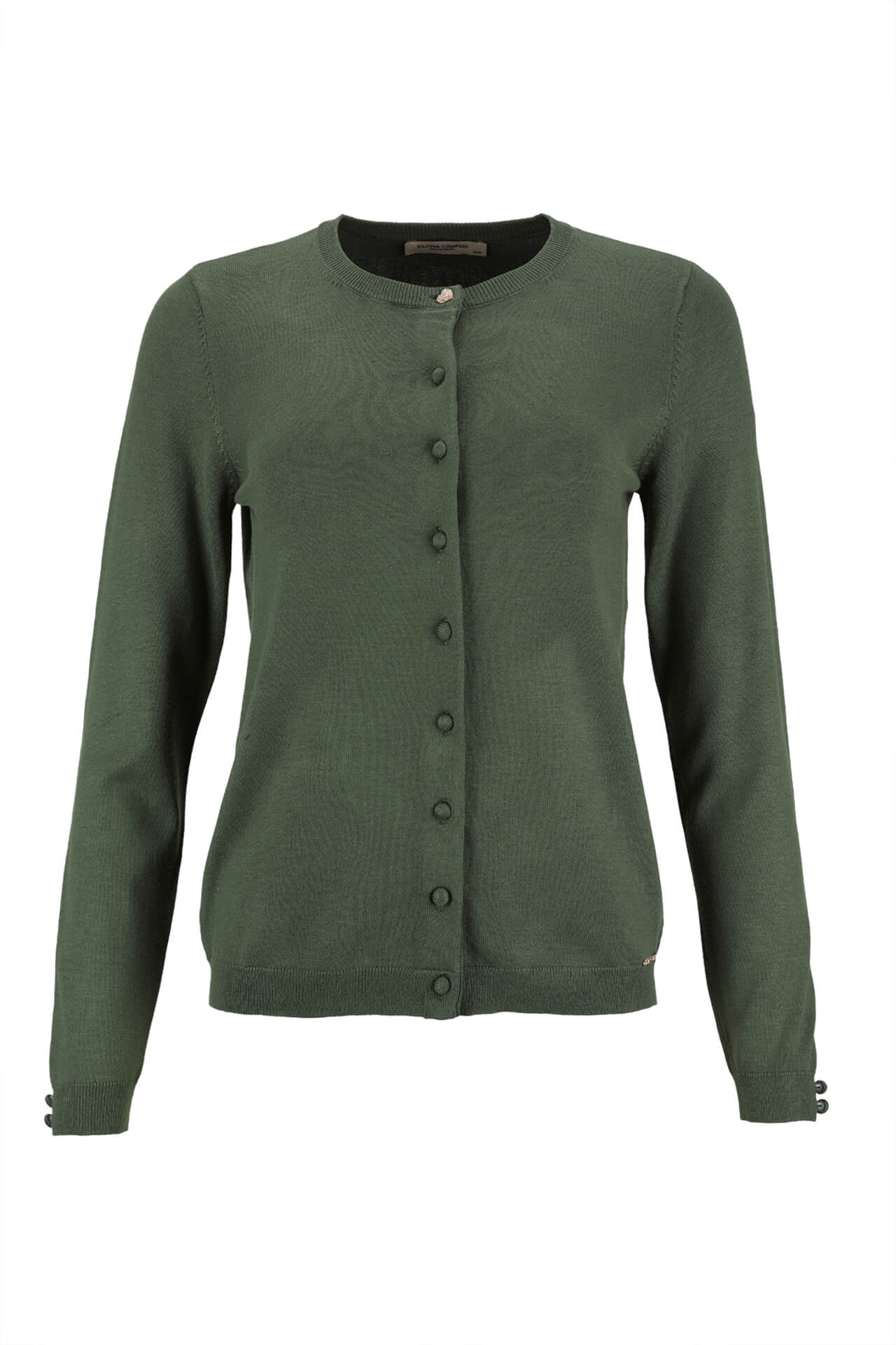 Casaco de malha botões forrados