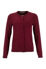 Cardigan with covered buttons