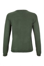 Cardigan with covered buttons