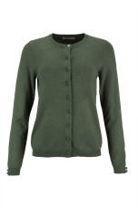 Cardigan with covered buttons
