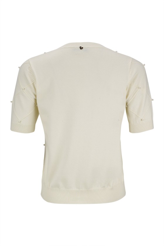 Jersey de punto con perlas