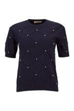 Knitted jumper with pearls