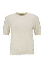 Knitted jumper with pearls