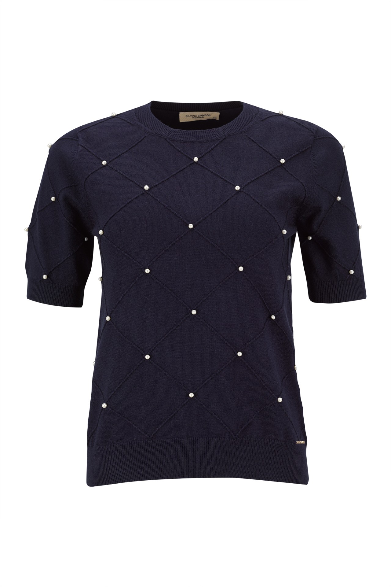 Camisola de malha pérolas