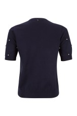 Knitted jumper with pearls