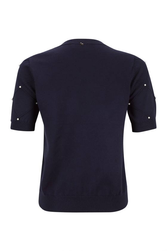 Jersey de punto con perlas