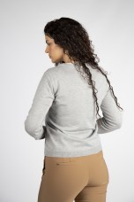 Cardigan with covered buttons