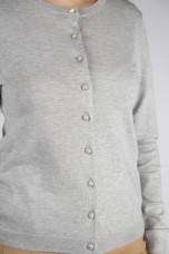 Cardigan with covered buttons