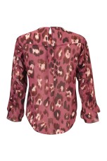 Blouse with ruffled sleeves
