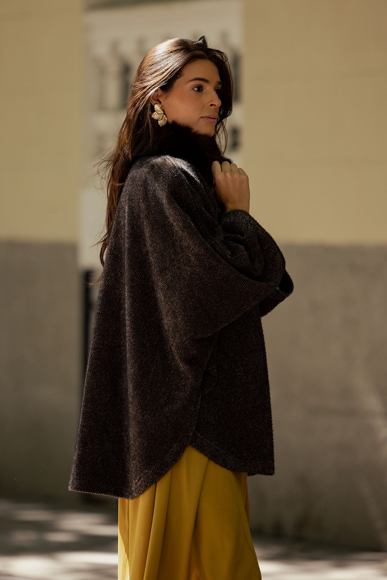 Casaco estilo poncho