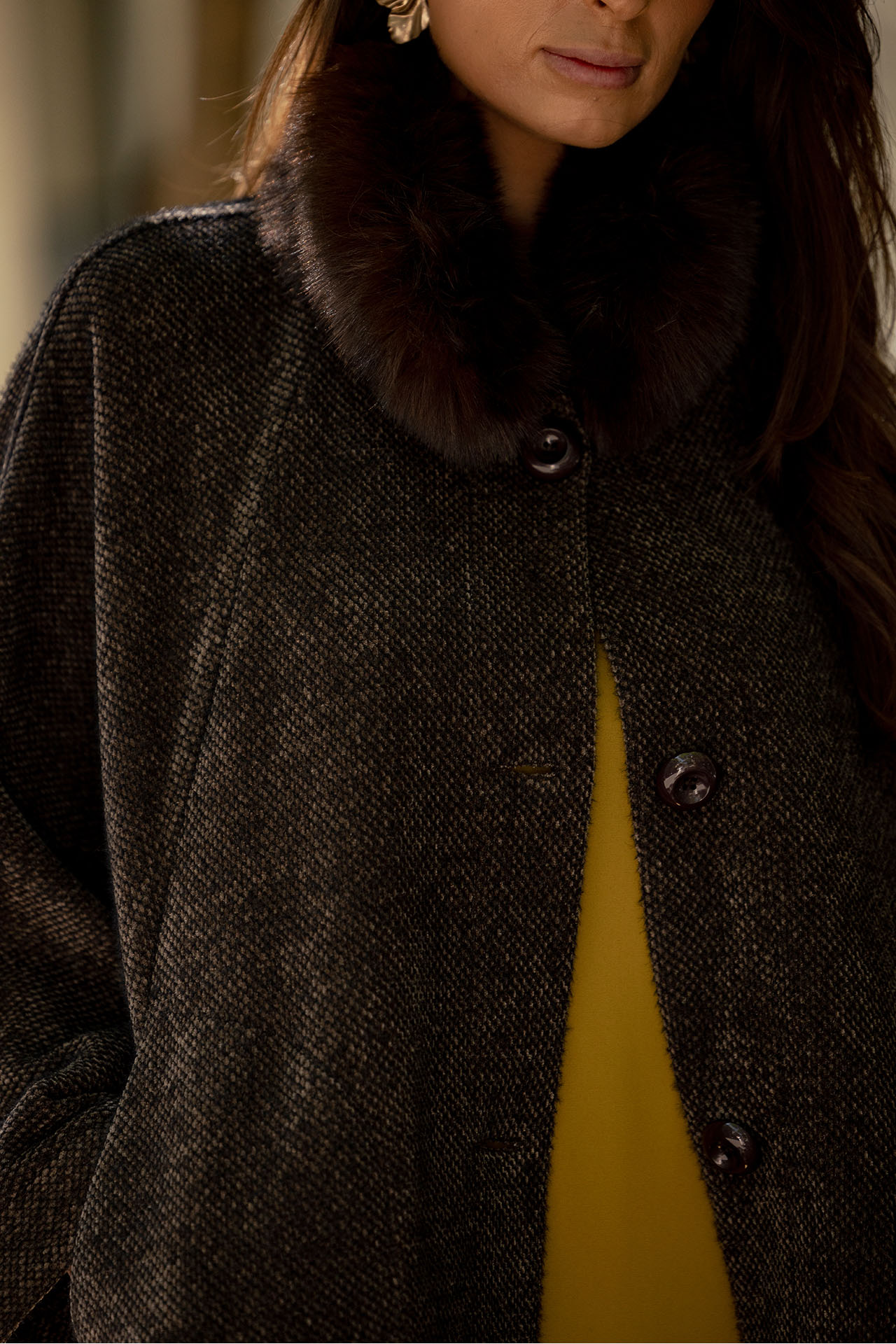 Casaco estilo poncho