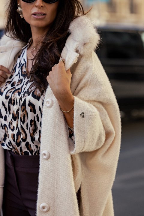 Casaco estilo poncho