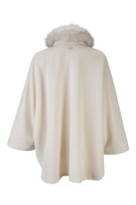 Poncho-style knitted coat