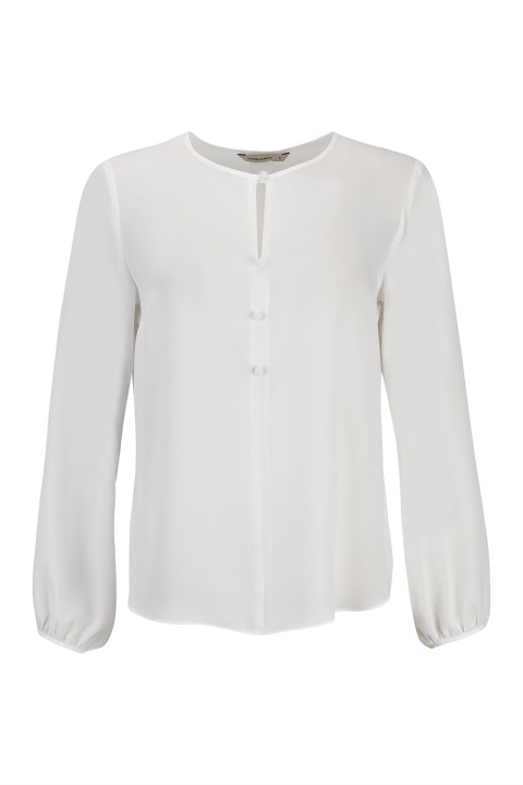 Tnica con botones forrados