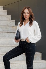 Lined button blouse