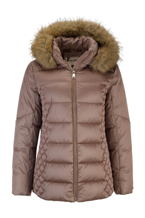Quilted jacket with hood Quilted jacket with hood