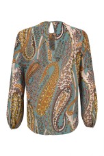 Blouse with front ruffles