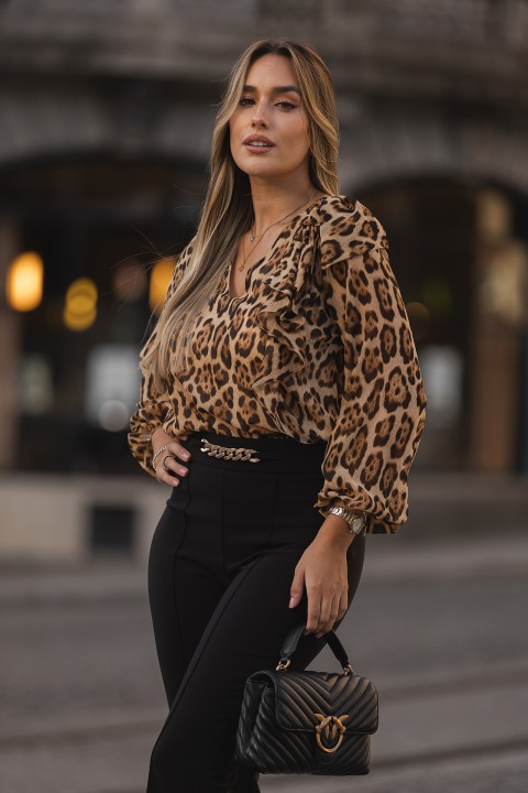 Blouse with shoulder bow