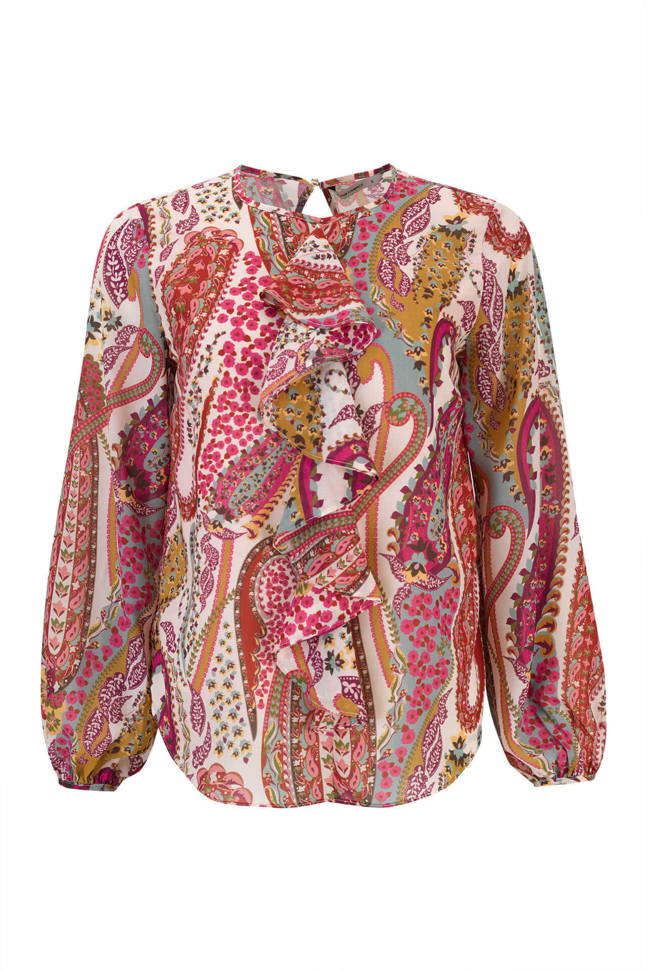 Túnica folhos na frente