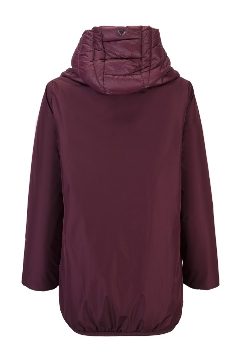 Burgundy parka with hood Burgundy parka with hood
