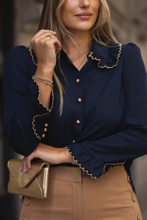 Blusa gola princesa