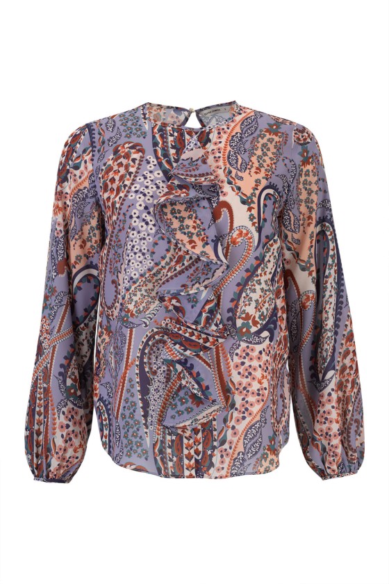 Túnica folhos na frente